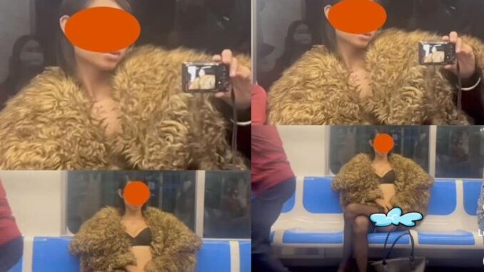 Cô gái diện bikini đi tàu metro bất chấp mọi người xung quanh gây tranh cãi Cô gái diện bikini đi tàu metro bất chấp mọi người xung quanh gây tranh cãi
