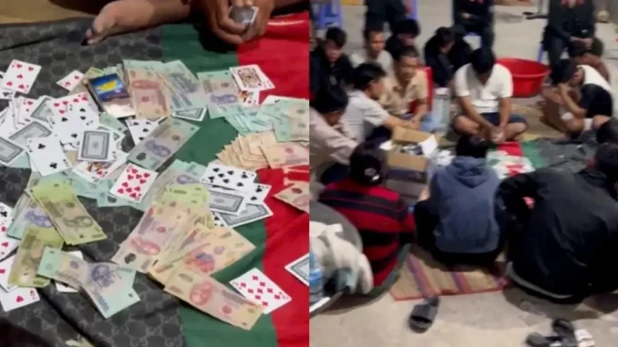 Tổ chức sòng bạc trong nhà kho, bố trí người nấu nướng phục vụ Tổ chức sòng bạc trong nhà kho, bố trí người nấu nướng phục vụ