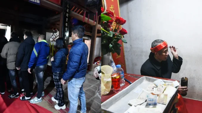 Cười phá lên sau khi đọc lời ‘giải đề vận mệnh’ của chính mình ở lễ hội Cười phá lên sau khi đọc lời ‘giải đề vận mệnh’ của chính mình ở lễ hội