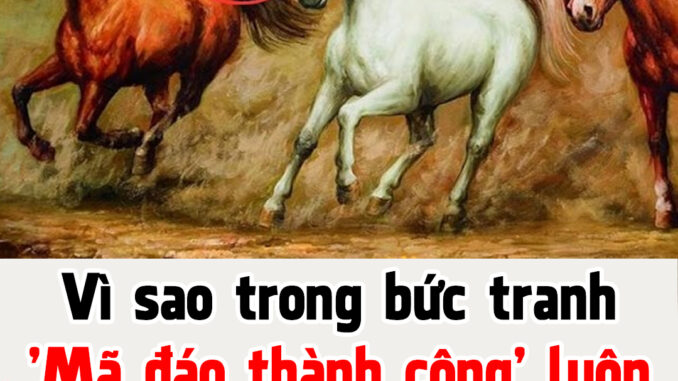 Vì sao trong bức tranh ‘Mã đáo thành công’ luôn có 1 con ngựa quay đầu nhìn lại Vì sao trong bức tranh ‘Mã đáo thành công’ luôn có 1 con ngựa quay đầu nhìn lại