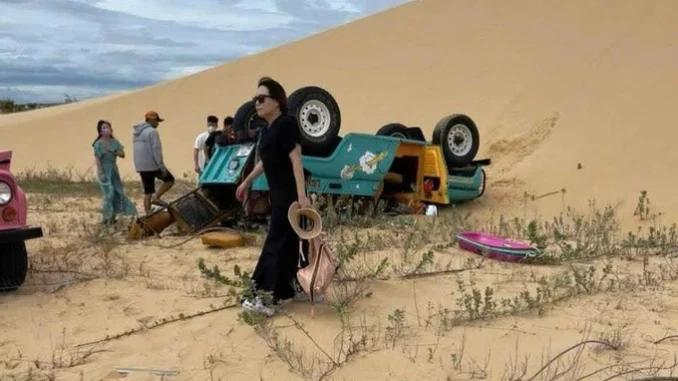 Tai nạn xe jeep ở đồi cát Mũi Dinh: Du khách Hàn Quốc đòi thêm 750 triệu đồng Tai nạn xe jeep ở đồi cát Mũi Dinh: Du khách Hàn Quốc đòi thêm 750 triệu đồng