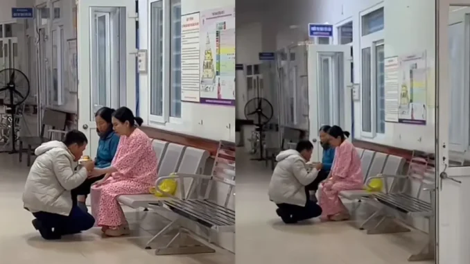 Bức ảnh chụp tại hành lang khoa sản ở Hà Nội khiến triệu người rơi nước mắt Bức ảnh chụp tại hành lang khoa sản ở Hà Nội khiến triệu người rơi nước mắt