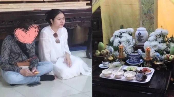 Vân Trang tới chùa dâng cơm cúng Quý Bình, mắt sưng húp khóc ngất lăn ra sàn Vân Trang tới chùa dâng cơm cúng Quý Bình, mắt sưng húp khóc ngất lăn ra sàn