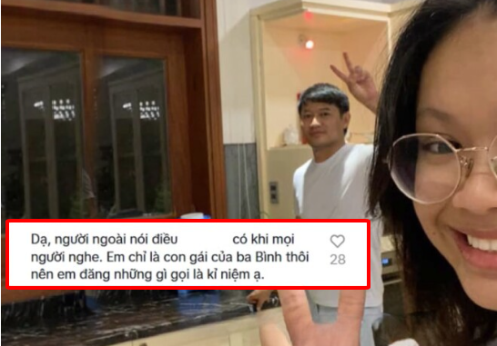 Con riêng vợ Quý Bình chính thức lên tiếng nói rõ tin đồn ‘bố mẹ đã ly hôn từ trước’ Con riêng vợ Quý Bình chính thức lên tiếng nói rõ tin đồn ‘bố mẹ đã ly hôn từ trước’