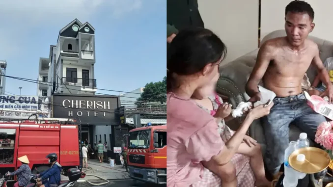 Vụ cháy khách sạn ở TPHCM: Cặp vợ chồng dẫn 2 con nhỏ lên sân thượng kêu cứu Vụ cháy khách sạn ở TPHCM: Cặp vợ chồng dẫn 2 con nhỏ lên sân thượng kêu cứu