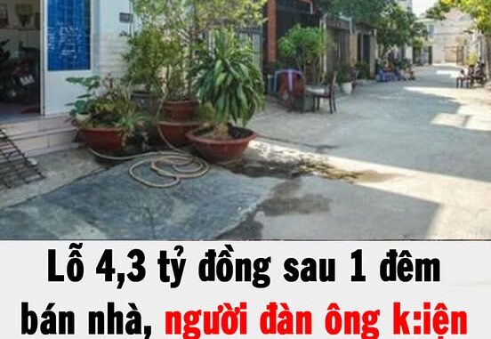 Lỗ 4,3 tỷ đồng sau 1 đêm bán nhà, người đàn ông k:iện cả môi giới lẫn người mua và nhận cái kết đắng Lỗ 4,3 tỷ đồng sau 1 đêm bán nhà, người đàn ông k:iện cả môi giới lẫn người mua và nhận cái kết đắng