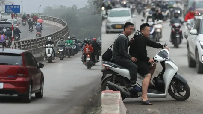 CSGT Hà Nội xử lý xe máy đi ngược chiều, người vi phạm xếp hàng nhận biên bản CSGT Hà Nội xử lý xe máy đi ngược chiều, người vi phạm xếp hàng nhận biên bản