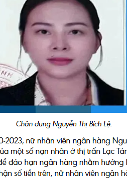 Nguyễn Thị Bích Lệ (30 tuổi). Nguyễn Thị Bích Lệ (30 tuổi).