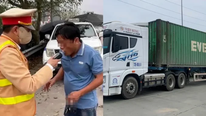 Tài xế xe đầu kéo vi phạm nồng độ cồn gấp 2,2 lần mức ‘kịch khung’ trên cao tốc Tài xế xe đầu kéo vi phạm nồng độ cồn gấp 2,2 lần mức ‘kịch khung’ trên cao tốc