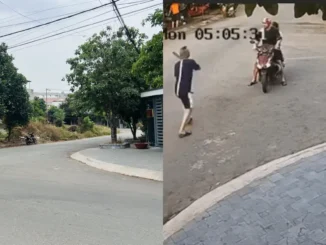 Tài xế ô tô cầm gậy đán.h ngườ.i đàn ông đang chở con đi học ở Bình Dương