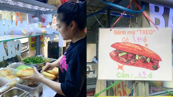 Ấm lòng xe bánh mì “treo” giữa lòng thành phố đáng sống Ấm lòng xe bánh mì “treo” giữa lòng thành phố đáng sống