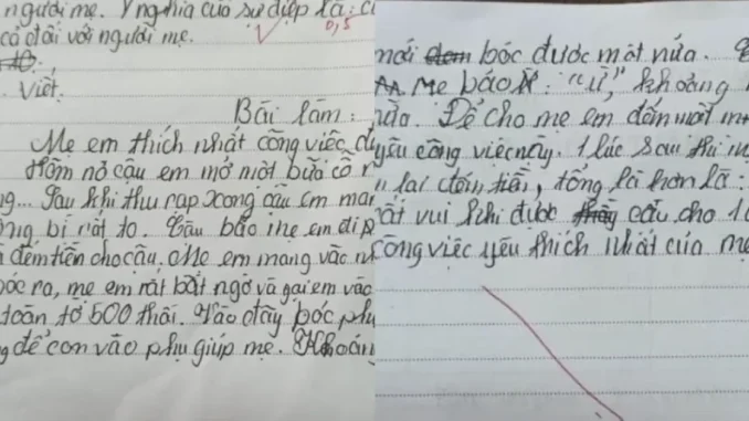Học sinh tiểu học viết văn tả mẹ “thích nhất đếm tiền”: Dân mạng cười nghiêng ngả còn mẹ thì ngượng chín mặt Học sinh tiểu học viết văn tả mẹ “thích nhất đếm tiền”: Dân mạng cười nghiêng ngả còn mẹ thì ngượng chín mặt