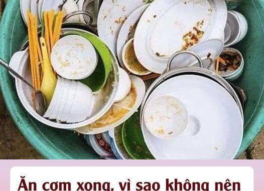 Ăn cơm xong, vì sao không nên rửa bát ngay? Hóa ra nhiều người vẫn làm sai mà không biết Ăn cơm xong, vì sao không nên rửa bát ngay? Hóa ra nhiều người vẫn làm sai mà không biết