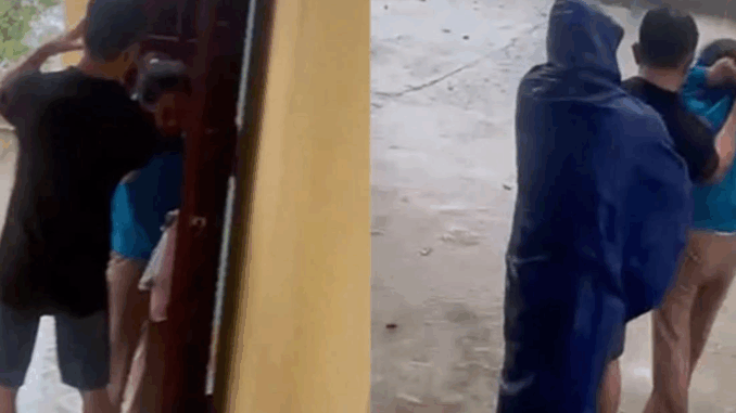 Nữ giáo viên bị tát tới tấp vào mặt, bắt ra đứng giữa mưa Nữ giáo viên bị tát tới tấp vào mặt, bắt ra đứng giữa mưa