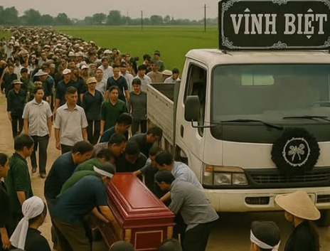 Giữa lúc đưa tang cho người phụ nữ mất trẻ, xe chở quan tài bỗng phát ra tiếng gõ liên hồi