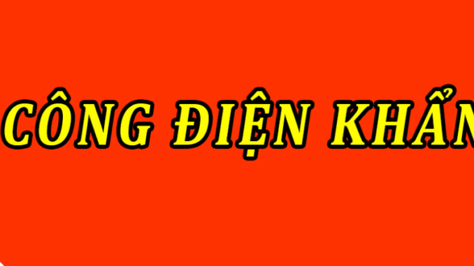 CÔNG ĐIỆN KHẨN CÔNG ĐIỆN KHẨN