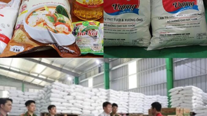 Cận cảnh xưởng sản xuất và kho hàng của Công ty TNHH Famimoto Việt Nam: Ch::oáng vá::ng với số lượng 71.000 lít dầu ăn, khoảng 40 tấn mì chính, 22 tấn hạt nêm, 9 tấn bột canh giả Cận cảnh xưởng sản xuất và kho hàng của Công ty TNHH Famimoto Việt Nam: Ch::oáng vá::ng với số lượng 71.000 lít dầu ăn, khoảng 40 tấn mì chính, 22 tấn hạt nêm, 9 tấn bột canh giả