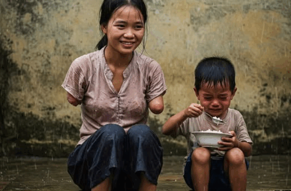 Cô gái không có tay nhận nuôi một cậu bé ăn xin, 10 năm sau cậu khiến cả thế giới phải rơi lệ và ngưỡng mộ Cô gái không có tay nhận nuôi một cậu bé ăn xin, 10 năm sau cậu khiến cả thế giới phải rơi lệ và ngưỡng mộ
